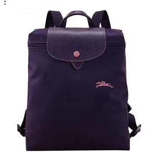 purple longchamp backpack