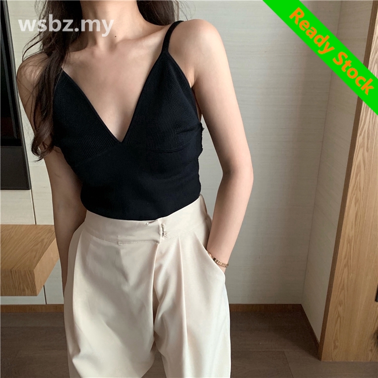 low v neck tank top