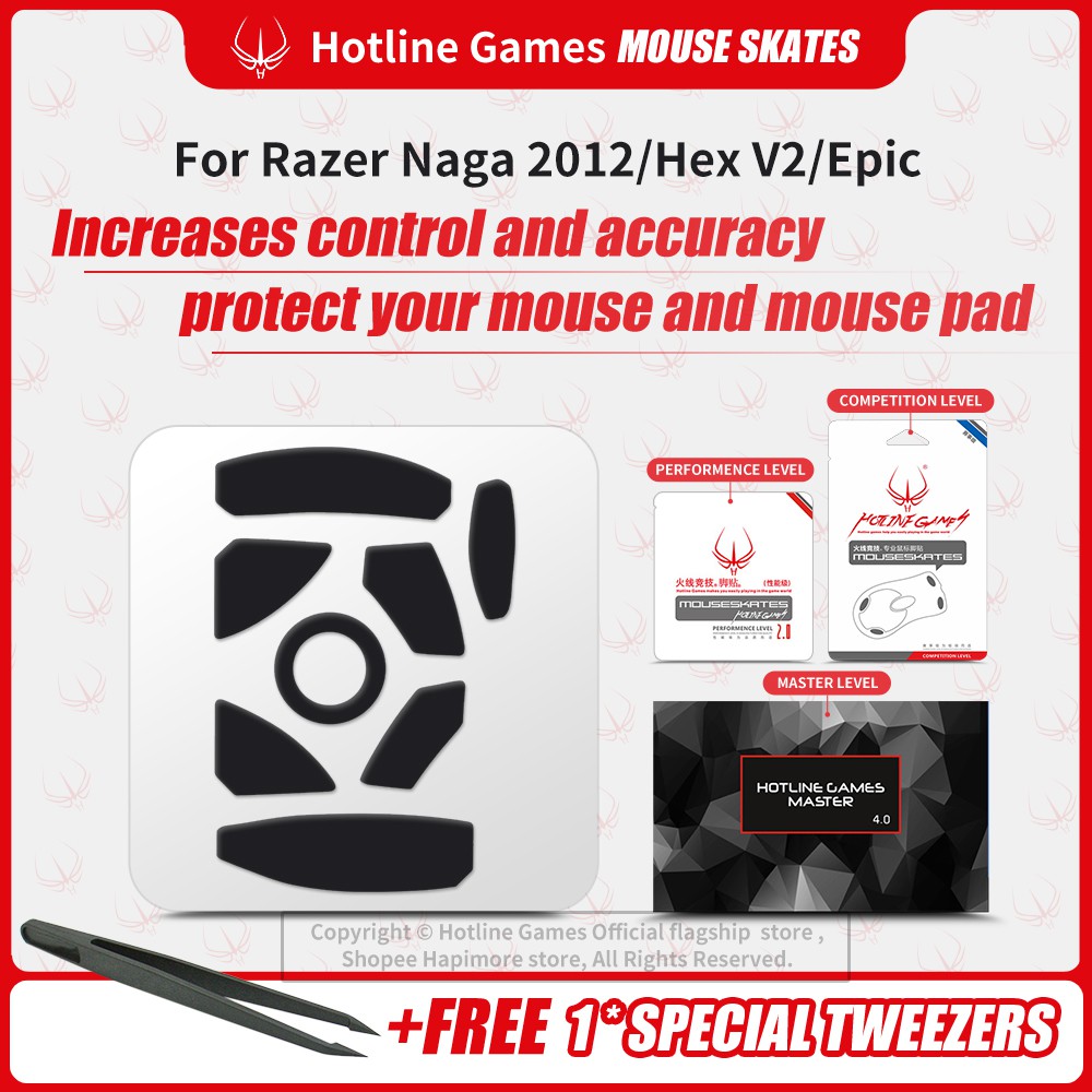 Hotline Games Mouse Skates Mouse Feet Pad Replacement Feet For Razer Naga 12 Razer Naga Epic Razer Naga Hex Mouse Shopee Singapore