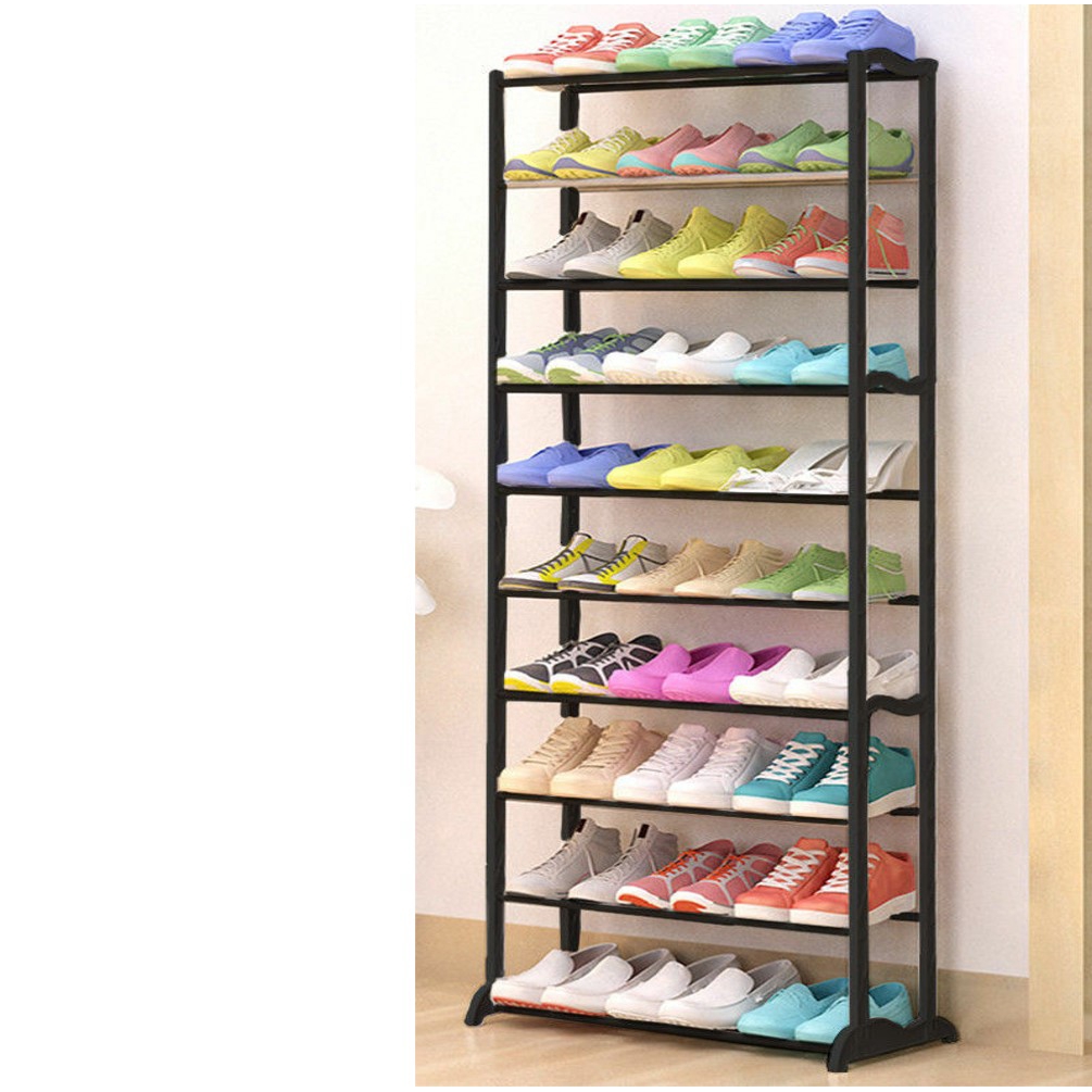 Mytools Amazing Black Shoe Rack 10 Layered Rak Kasut Tempat Letak Kasut Selipar Kemas Organize Shopee Singapore