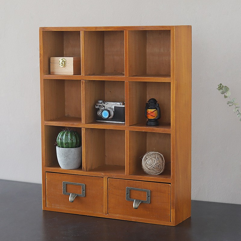 Zakka Solid Wood Drawer Type Wooden Storage Cabinets Shopee Singapore