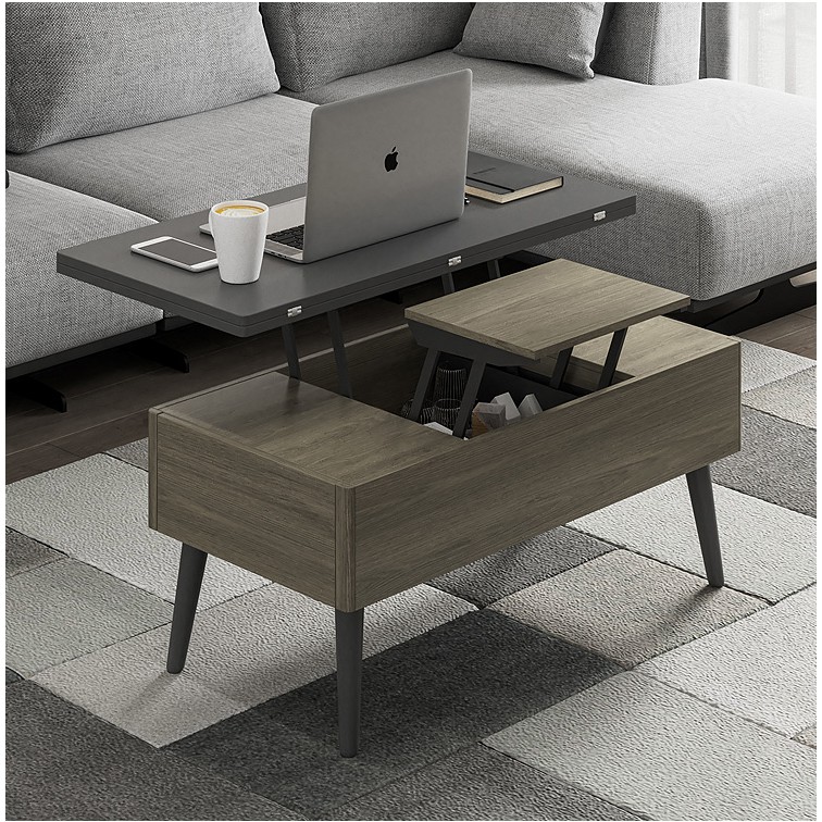 Lifting Coffee Table Dining Table Dual Use Small Apartment Living Room Home Modern Simple Multi Function Creative Folding Telescopic Storage Shopee Singapore