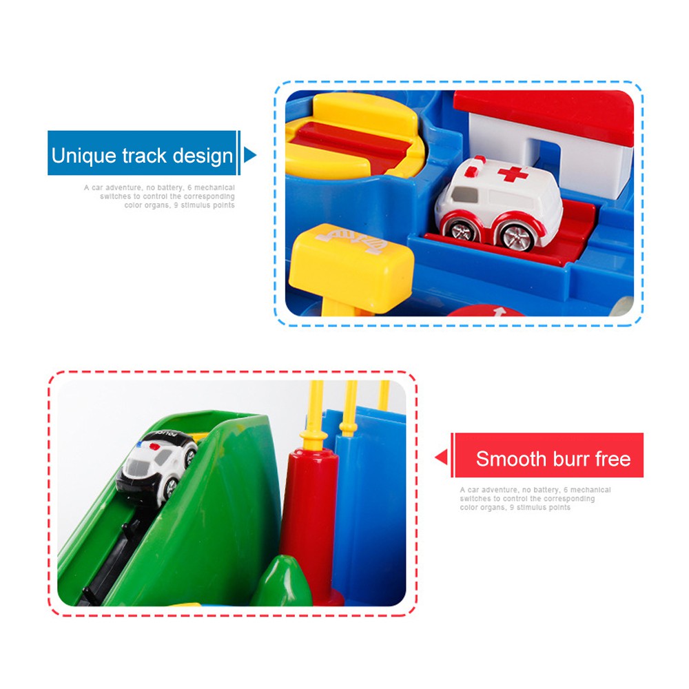 track race car adventure combination inertia train track toys game