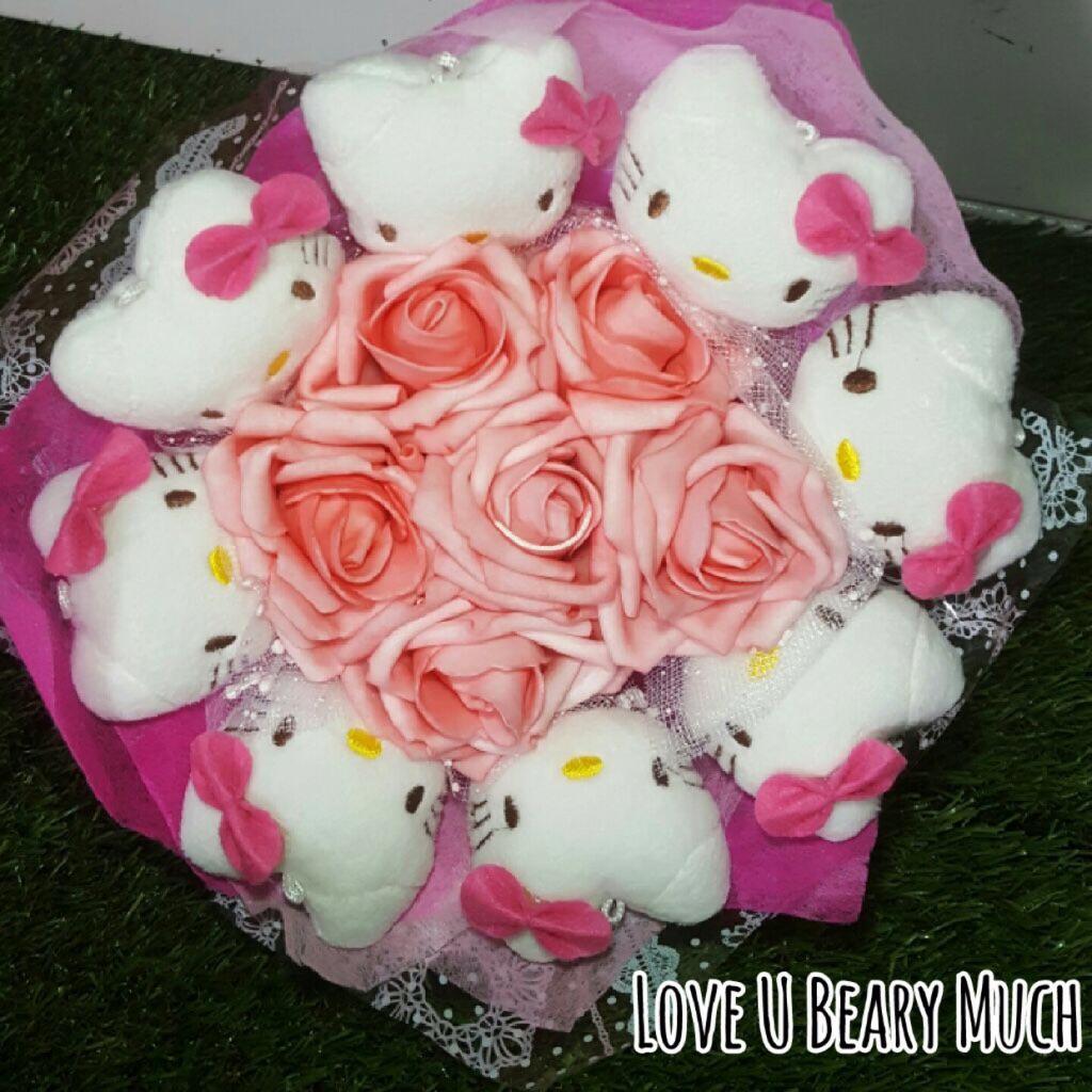 Valentine S Day Flowers Bouquets Plush Bouquet Hello Kitty Rilakkuma Stitch Shopee Singapore