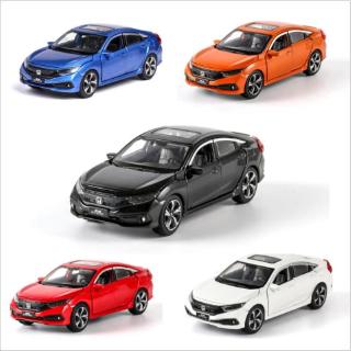Alloy Car Mould 1:32 HONDA CIVIC Model Diecast Toy Vehicles Car Model with Sound Light Collection Car Toys