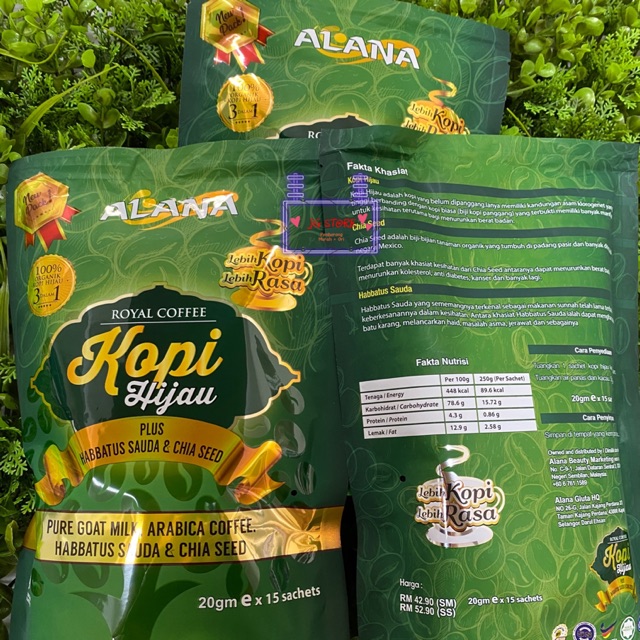 Alana Green Coffee Ori Hq Shopee Singapore