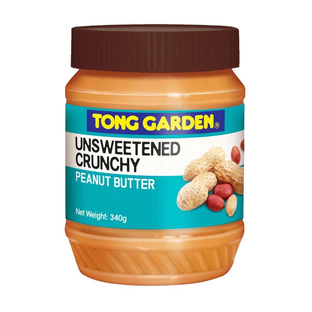 Tong Garden Unsweetened Crunchy Peanut Butter 340G (Halal) Shopee