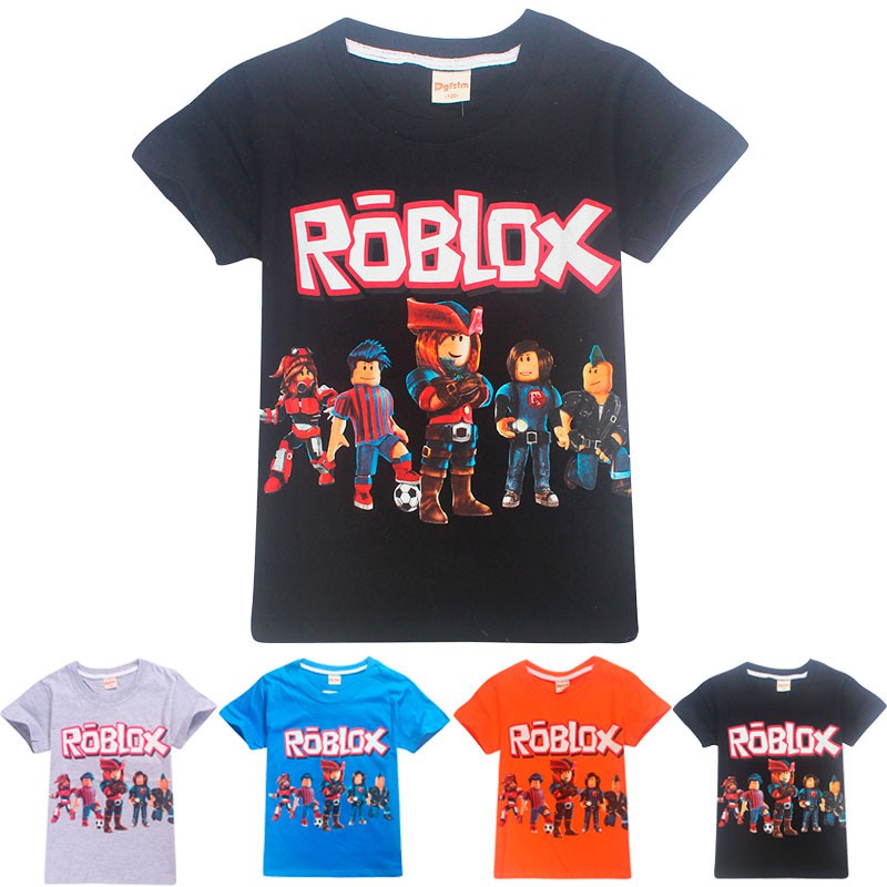 Kids Boys Roblox T Shirt Summer Short Sleeve Game Tops Tee 100 - kids boys roblox t shirt summer short sleeve game tops tee 100 cotton shopee singapore