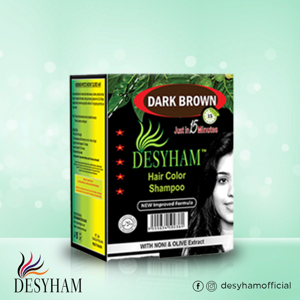 Desyham Dark Brown Hair Color Shampoo Shopee Singapore