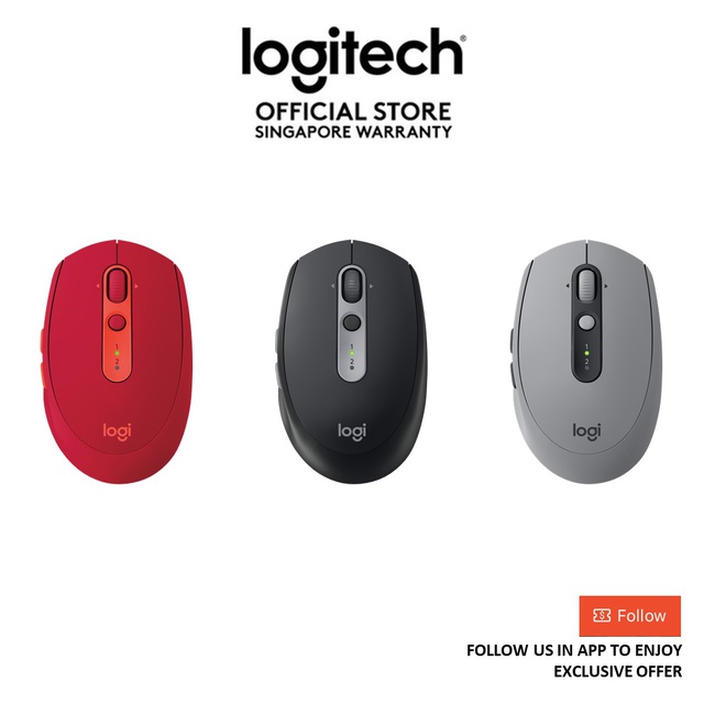 Logitech M590 Multi Device Silent Bluetooth Wireless Mouse With Logitech Flow Graphite Mid Grey Ruby Ebl Shopee Singapore