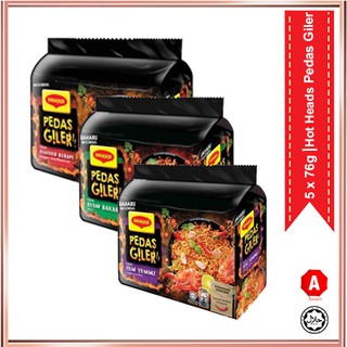 Maggi Hot Heads Roast Chicken Tom Yum Seafood Maggi Goreng X G