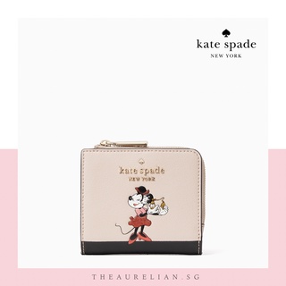 Image of Kate Spade Disney x KSNY Minnie No Window L-Zip Bifold Wallet