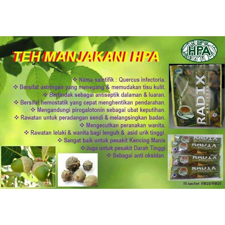 Hpa Manjakani Tea Hpa Manjakani Tea 15x24g Shopee Singapore