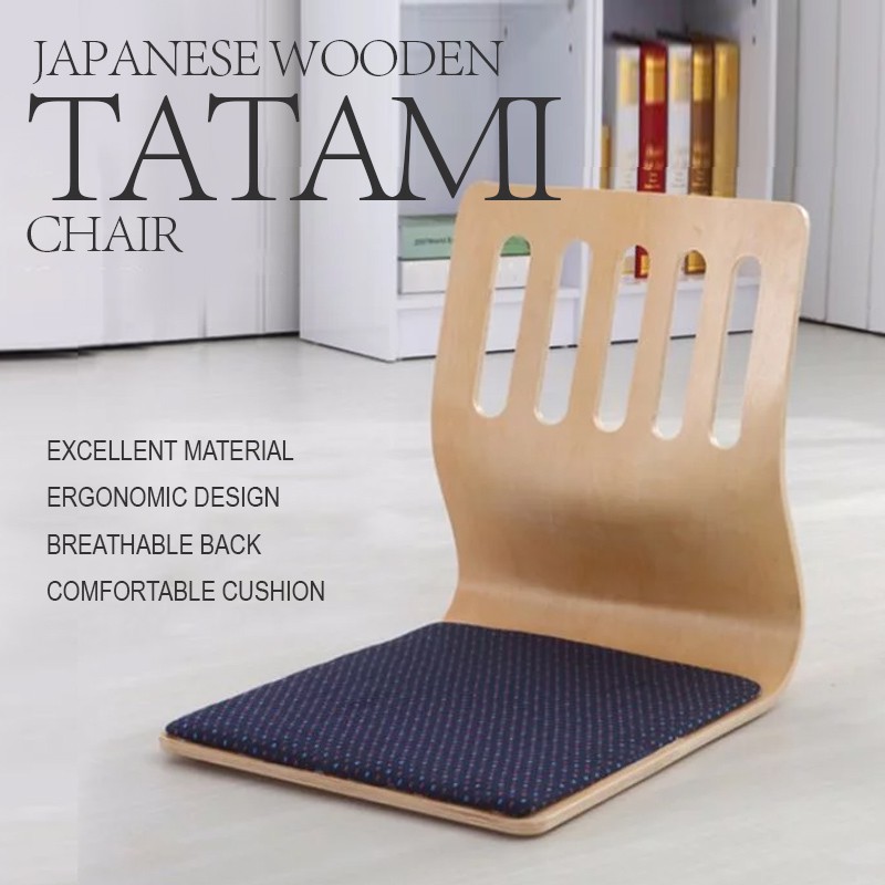 Japanese Tatami Chair Zaisu Floor Chair Backrest Chair Japanese Style Legless Floor Chair Shopee Singapore
