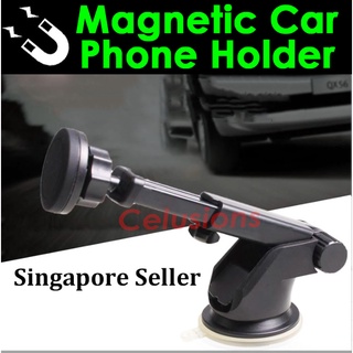 🧲️Magnetic Car Phone Holder🧲️Magnet Handphone Suction Windshield Mount Bracket Extendable Long Arm 360 Rotation