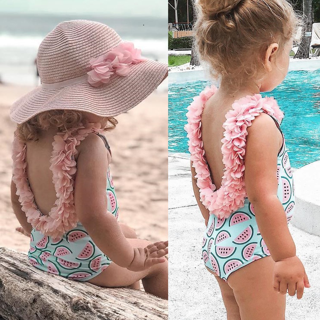 baby girl ruffle swimsuit