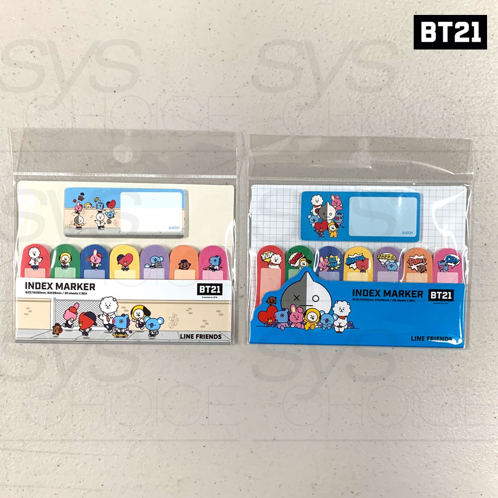 Bts Bt21 Official Authentic Goods Index Marker Ver2 2set By Kumhong Shopee Singapore