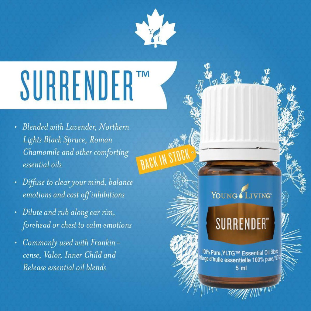 Cheapest Ready Stock Young Living Yl Surrender Essential Oil Yl 5 Ml Shopee Singapore
