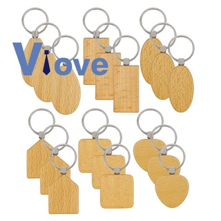 18PCS Blank Wooden Keychain DIY Wood Keychains Key Tags Gifts Key Ring DIY Key Decoration Supplies #0