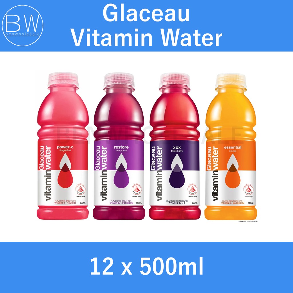 Glaceau Vitamin Water (12 x 500ml) Expiry Jan 2022 | Shopee Singapore