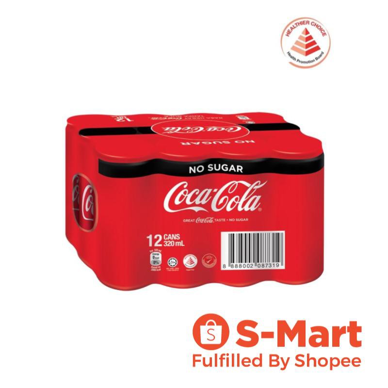 [Bundle of 12] Coca-Cola No Sugar (320ml) - Coke Case | Shopee Singapore