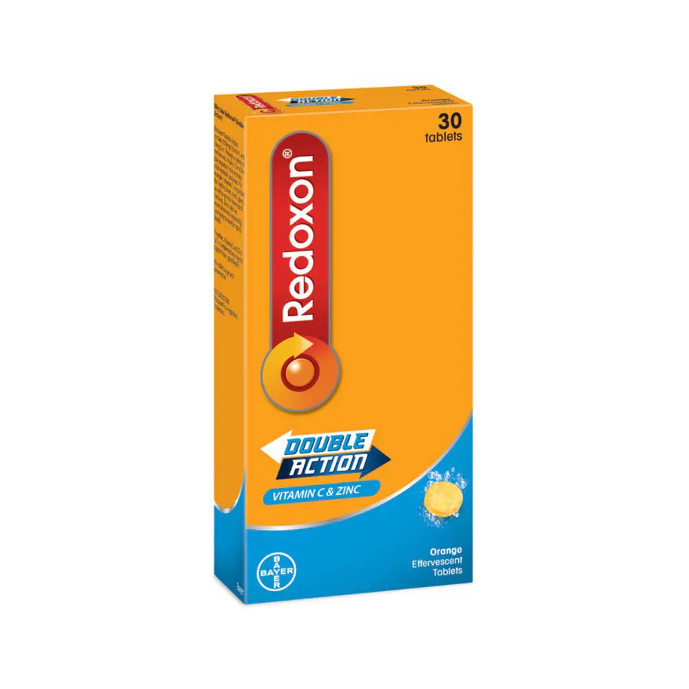 Redoxon Double Action Effervescent Vitamin C & Zinc Orange (30 Tablets)