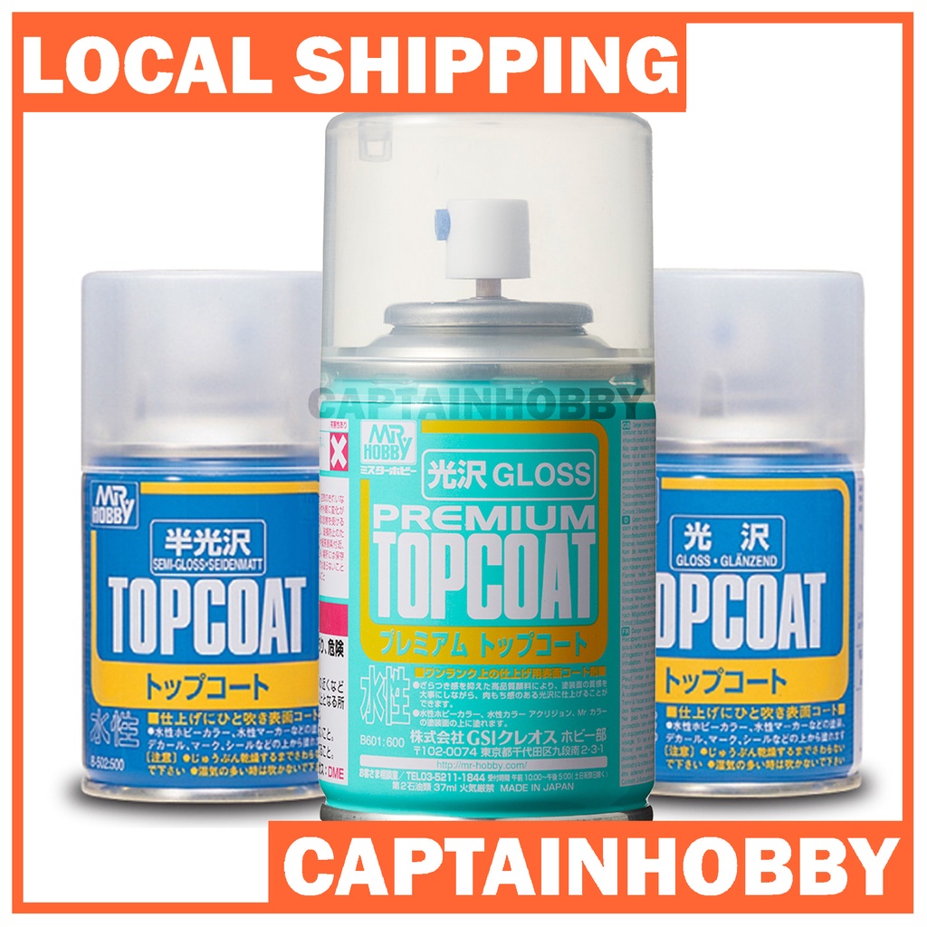 Mr. Hobby Mr.Top Coat GLOSS Clear Hobby Spray waterbased for Hobby Scale Model Gunpla Gundam