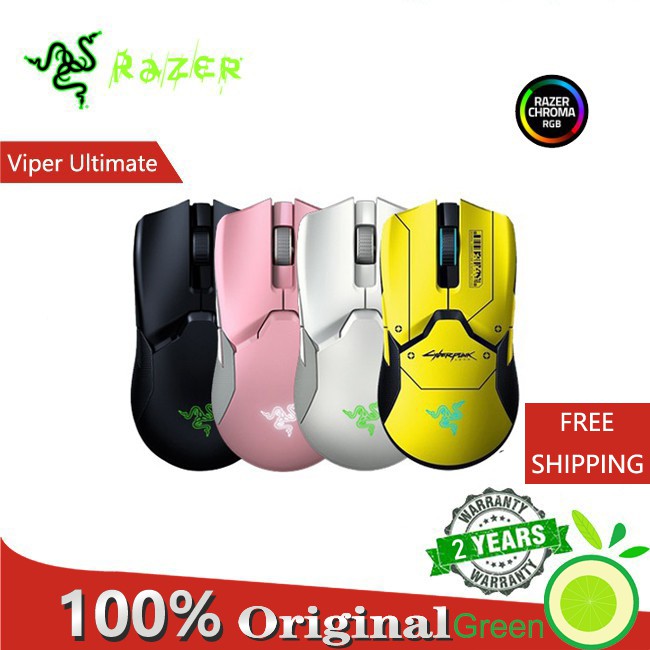 Razer Viper Ultimate Wireless Gaming Mouse Black Pink White Yellow 000dpi 8 Button Programmable Computer Shopee Singapore