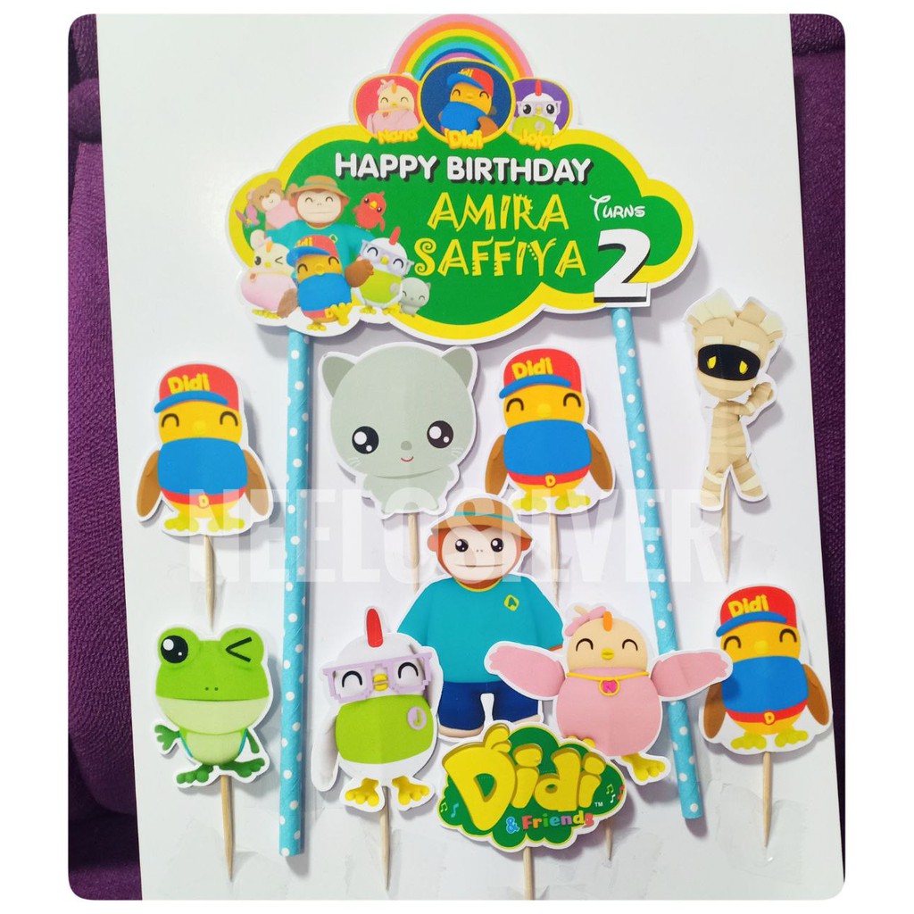 Cake Topper Didi Friends 1set Lazada