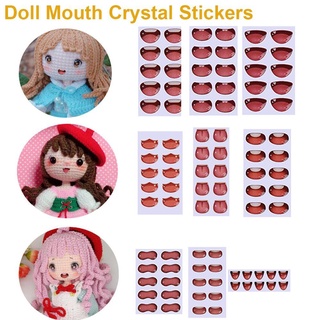 JONY1EC Cartoon Mouth Stickers Multi styles Glass crystal Decals Face Organ Paster #3