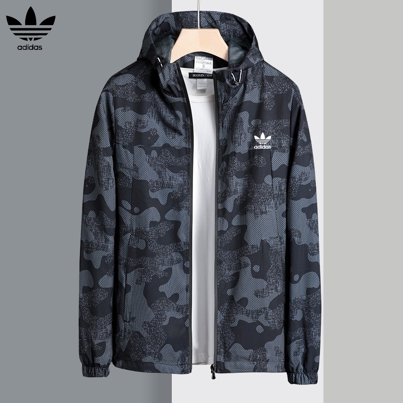 adidas printed windbreaker