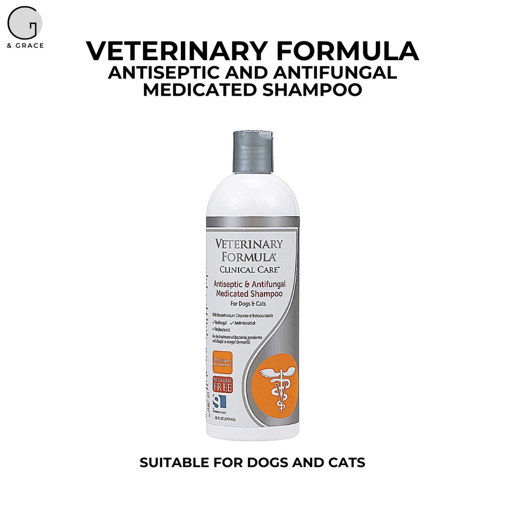 Veterinary Formula Antiseptic and Antifungal Shampoo for Dogs and Cats