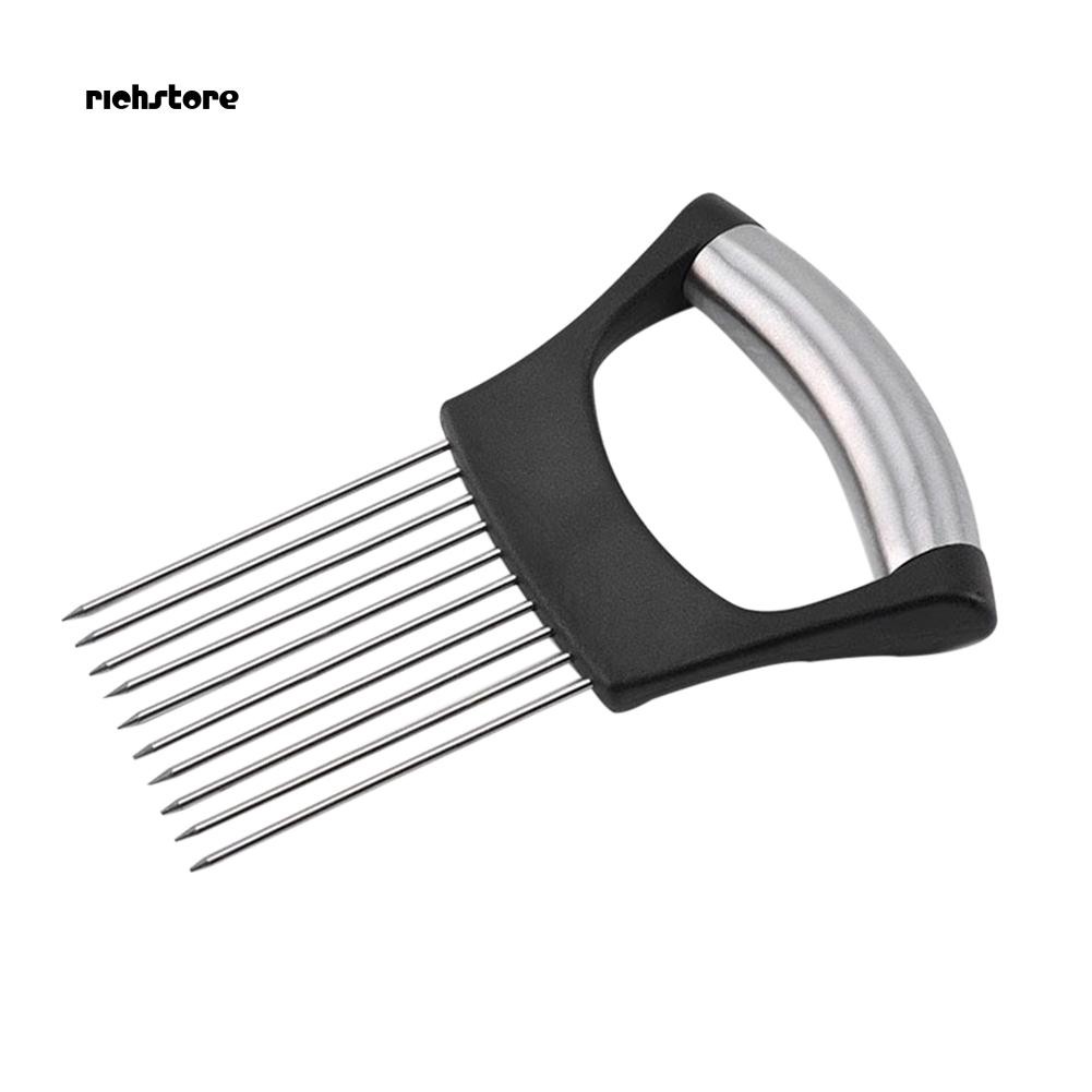 Portable Onion Slicer Holder Tomato Cutter Kitchen Tools Easy Cut Onion Fork LI