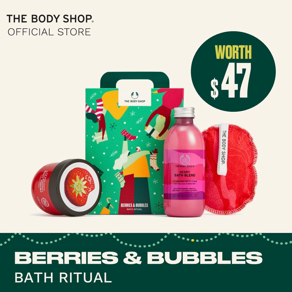 The Body Shop Berries & Bubbles Bath Ritual (Christmas Gift) Shopee Singapore