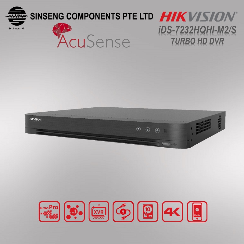 Hikvision 32CH DVR iDS7232HQHIM2/S TURBO HD ACUSENSE Series, Support