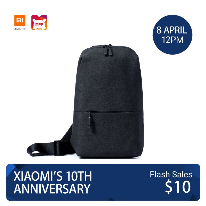 xiaomi mi city sling bag dark gray