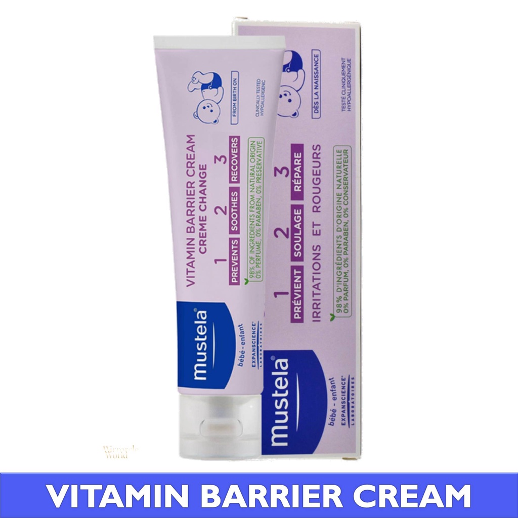 Mustela Vitamin Barrier Diaper Rash Cream 50/100ml. Soothe and