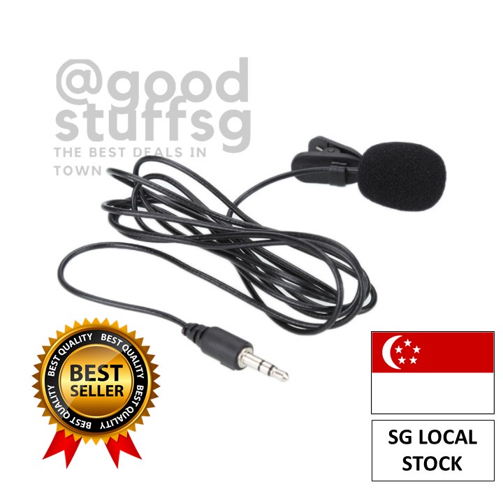 [SG SELLER] 1.5m Mini Portable Microphone Condenser Clipon Lapel
