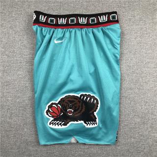  Celana  Pendek  Desain  Nba Grizzly Retro Motif Bordir Warna 