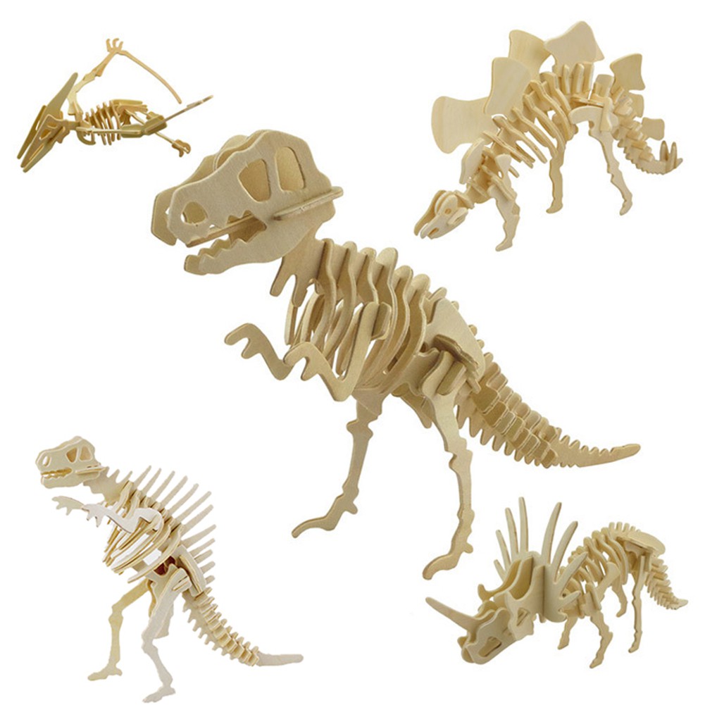 Simulated Dinosaur Skeleton Toys Model Fun Jigsaw Puzzles Dino Kit Play Toy 