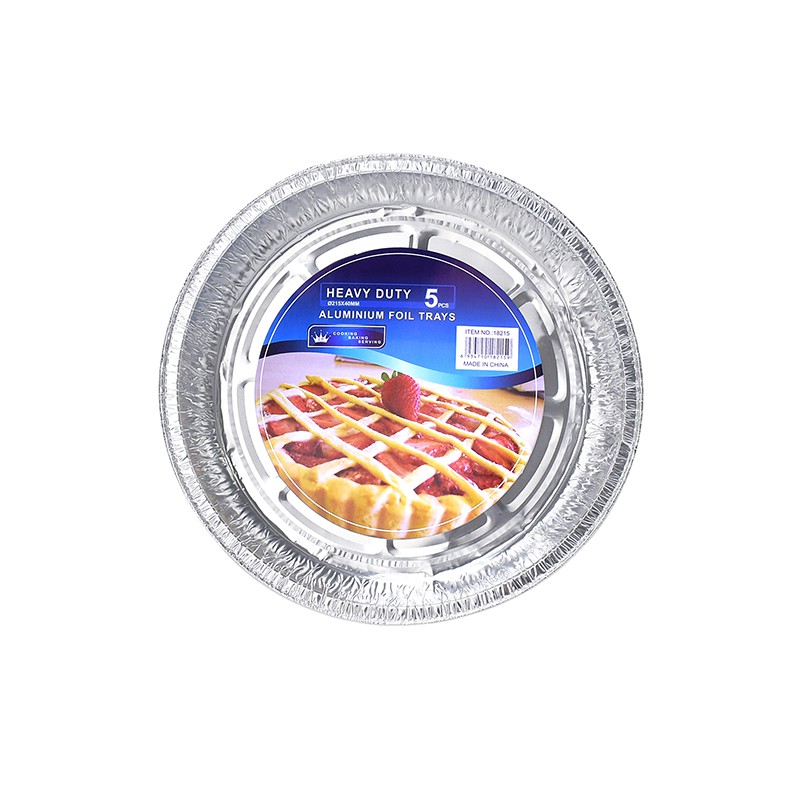Round Aluminium Foil Tray (Set of 5) Ø215x40mm Houze' Shopee