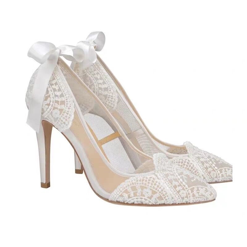 lace wedding trainers