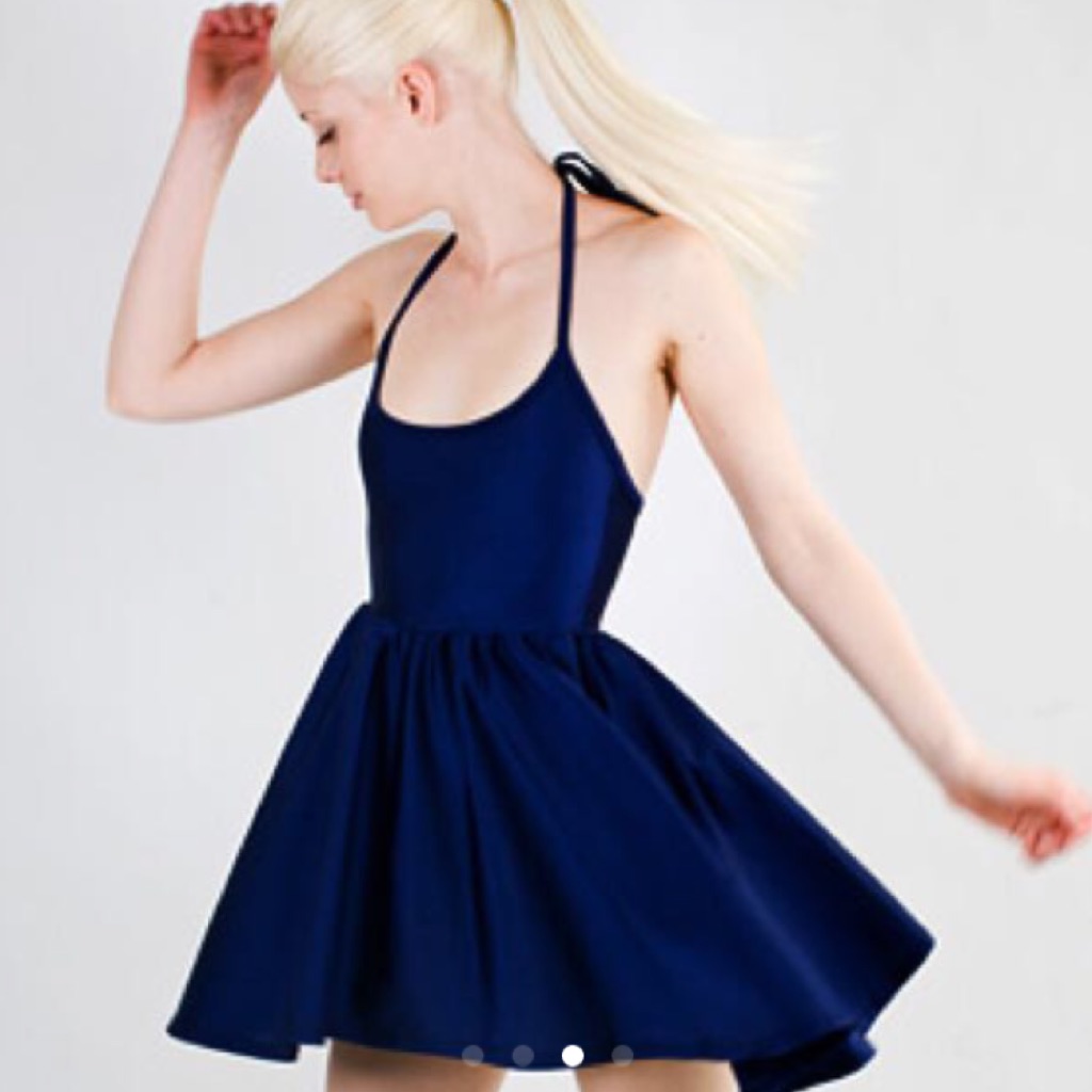 American Apparel Nylon Tricot Skater Dress Shopee Singapore