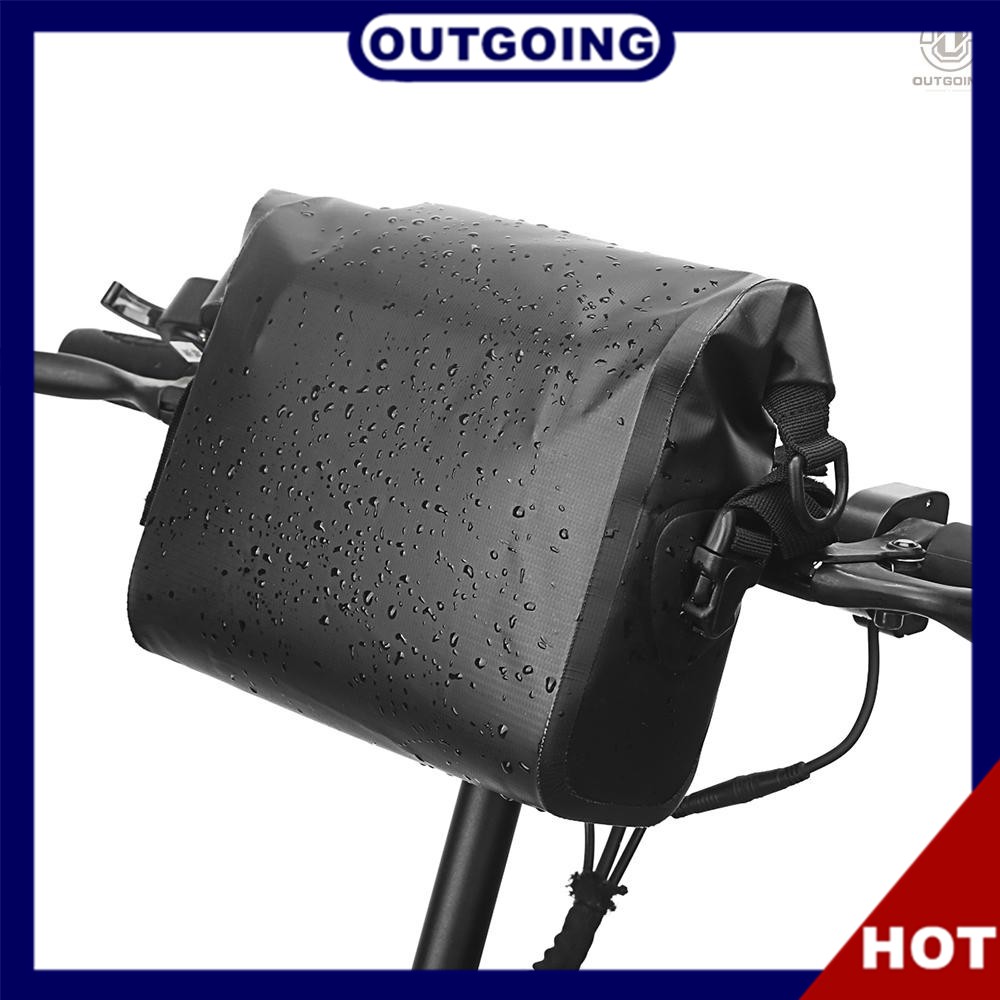 OUGO Waterproof Bicycle Handlebar Bag Rolltop Cycling Handlebar Bag