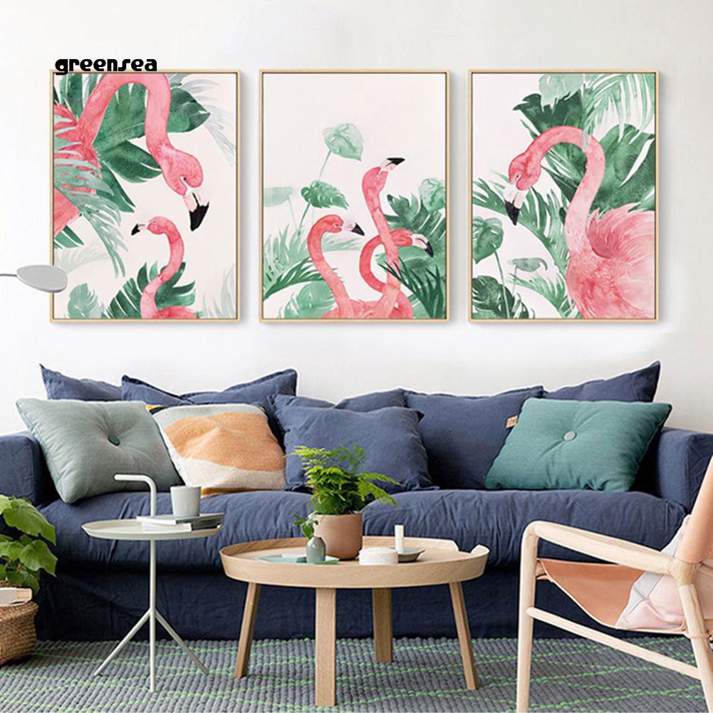 Greensea_Flamingo Canvas Print Wall Art Painting Poster Picture Bedroom  Home Decor