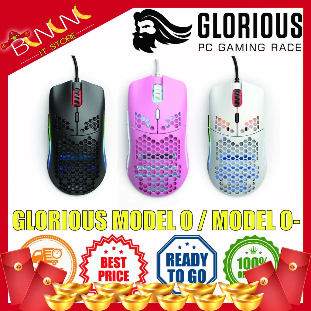 Ready Stock Glorious Model O Model O Minus Matte Glossy Black White Pink Gaming Mouse Shopee Singapore