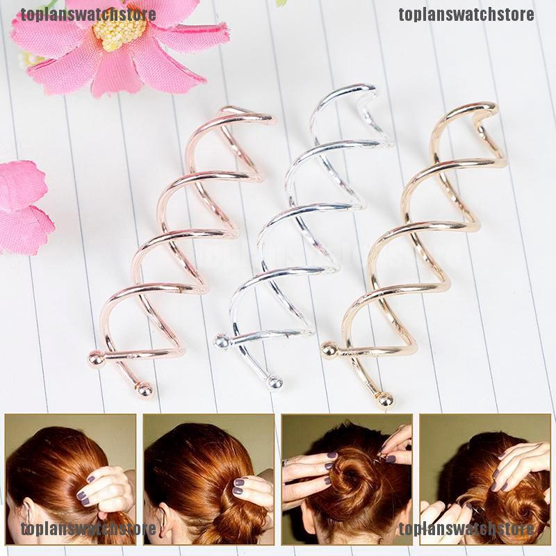 10 Pcs Spiral Twist Hair Pins Spin Clips Bun Stick Pick for DIY Hair Style   | Shopee Singapore