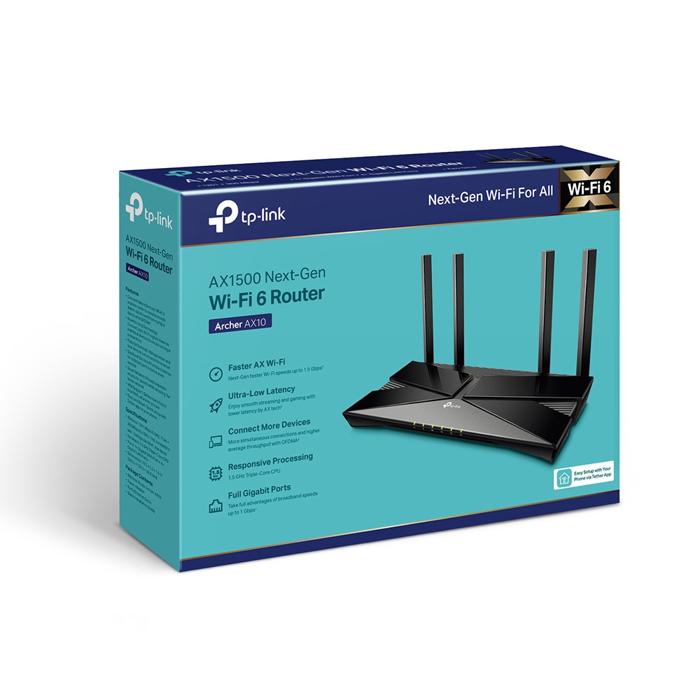 Tp Link Archer Ax10 Ax1500 Next Gen Wifi 6 Gigabit Wireless Wi Fi Router For Unifi M Xis Time Fiber Shopee Singapore