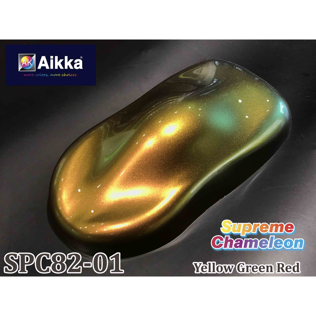 Aikka Spc82 01 Yellow Green Red Supreme Chameleon 2k Car Paint Cat Kereta Shopee Singapore