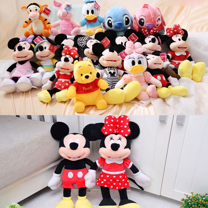 mickey and minnie plush dolls